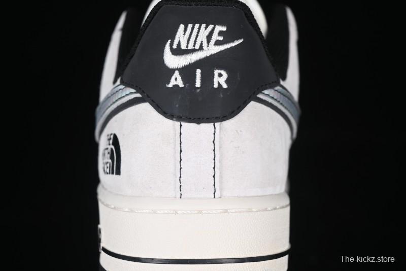 Nike Air Force 1'07 Low The North Face Collaboration - Grey Black Reflective Swoosh Casual Sneakers - DM6688-007