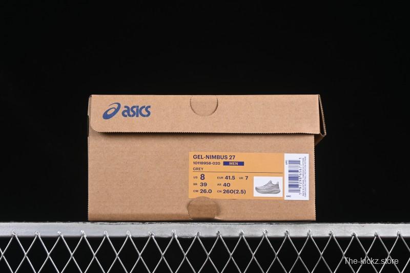 Asics Gel-Nimbus 27 Retro Breathable Casual Shoes Cushioned Men's Durable Running Shoes - 1011B958-020