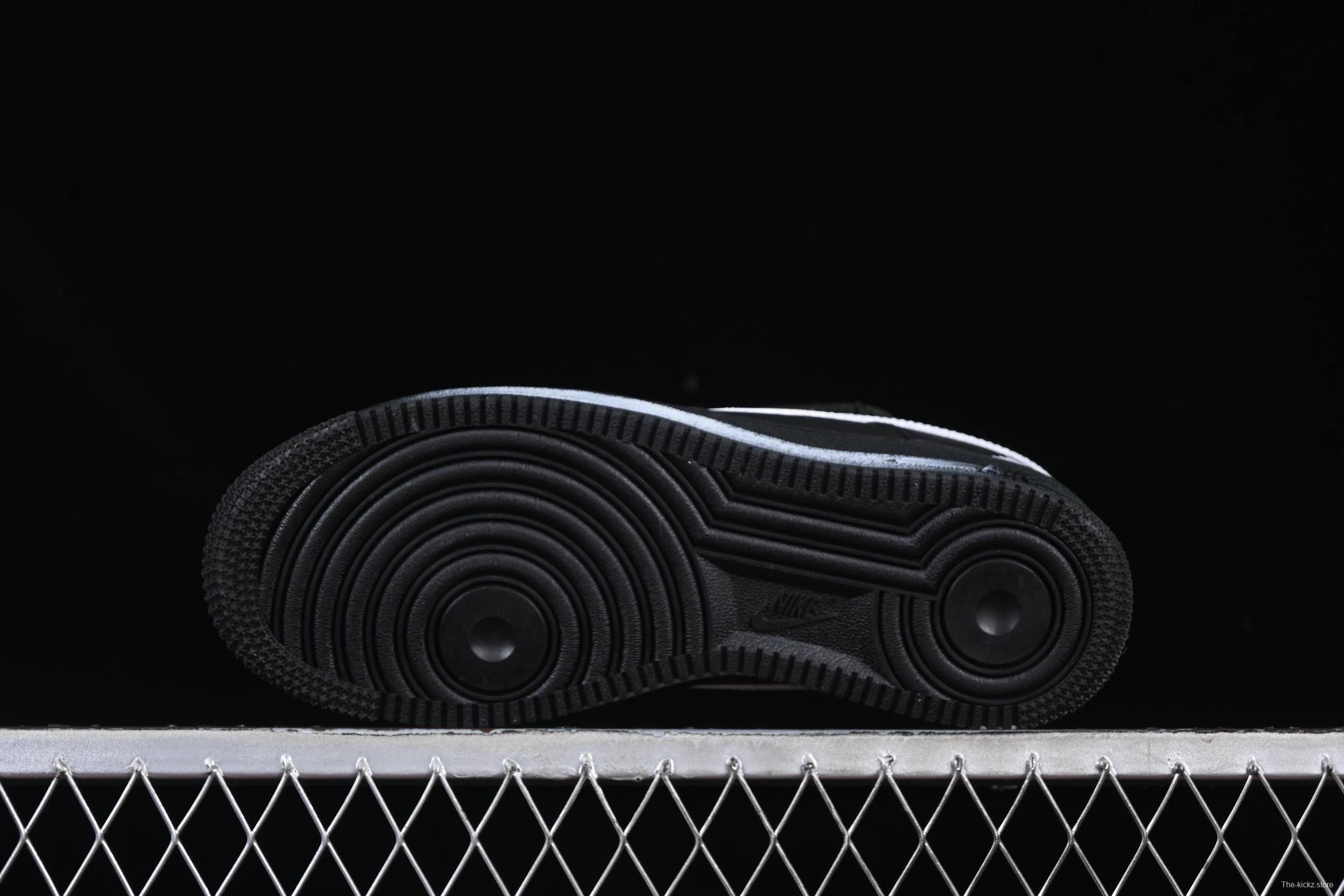 Nike Air Force 1'07 Low Casual Sneakers with 2D Daisy Black White Graffiti Hand-Painted Design - CK0316-063