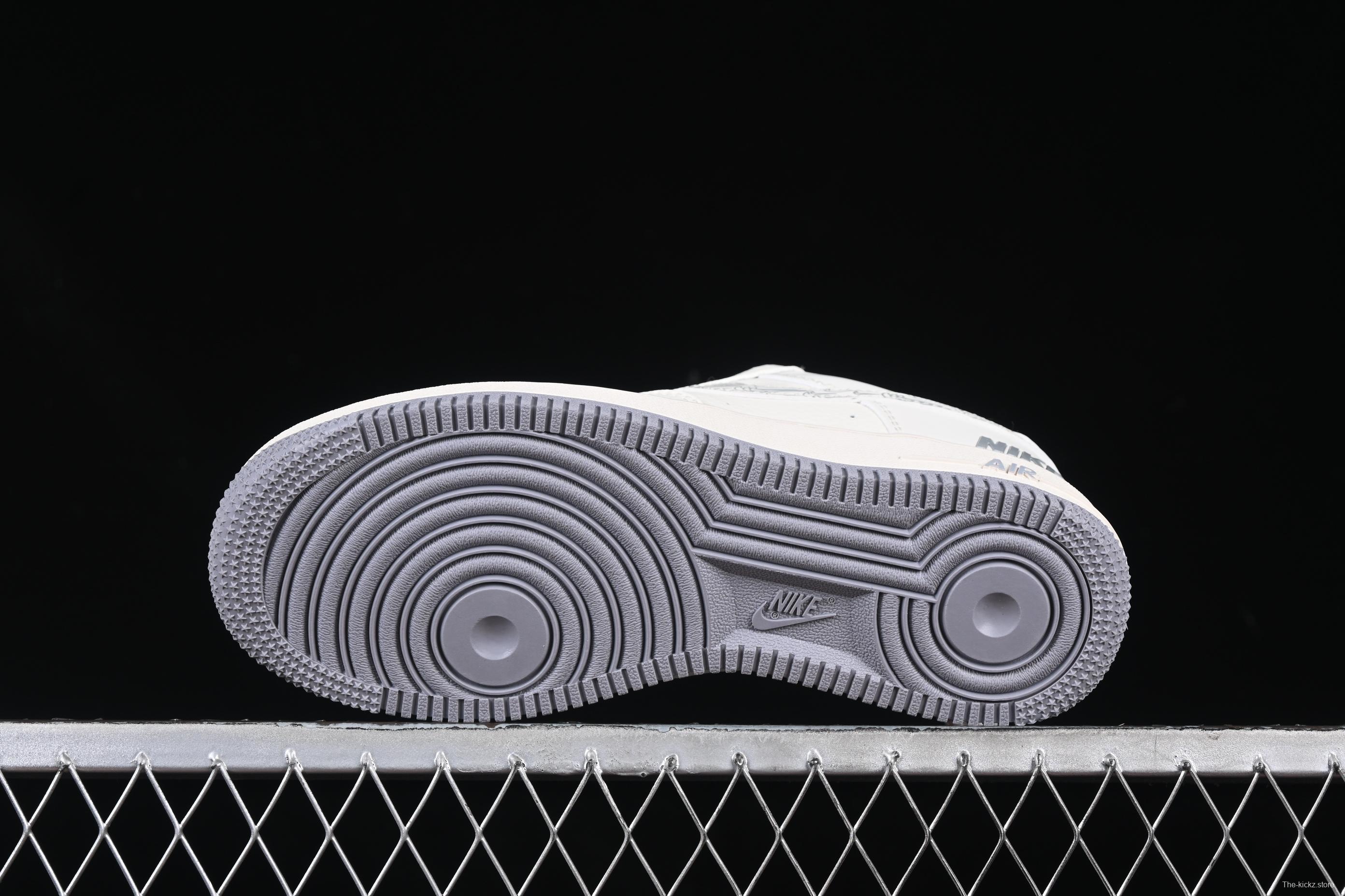 Nike Air Force 1 '07 Low Casual Sneakers in Light Grey with Mini Swoosh - HH7518-048