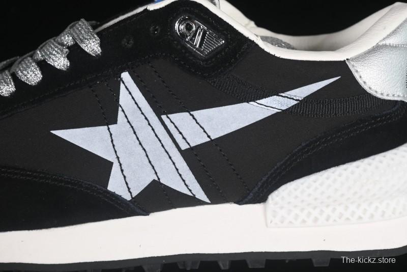 Golden Goose Marathon Comfortable Low-Top Lifestyle Sneakers in White Black - H8D4