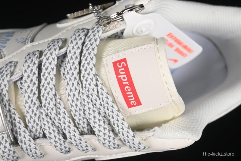 Nike Air Force 1'07 Low Supreme Co-branded Blue and White Casual Sneakers - XX3168-137