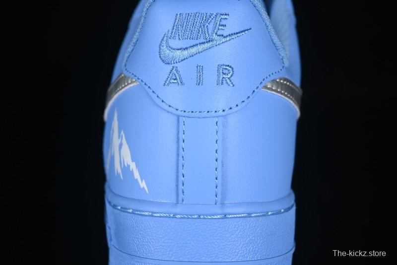 Nike Air Force 1'07 Low Casual Sneakers in Iceland Blue with Full-Length Air Cushion - ZH0316-070