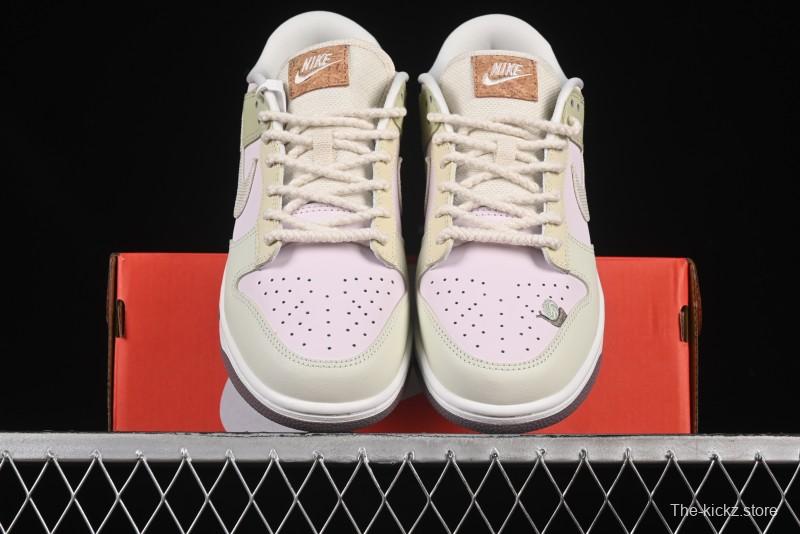 Nike Dunk Low Mushroom Floral-Themed Low-Top Casual Skate Shoes - IB8876-661