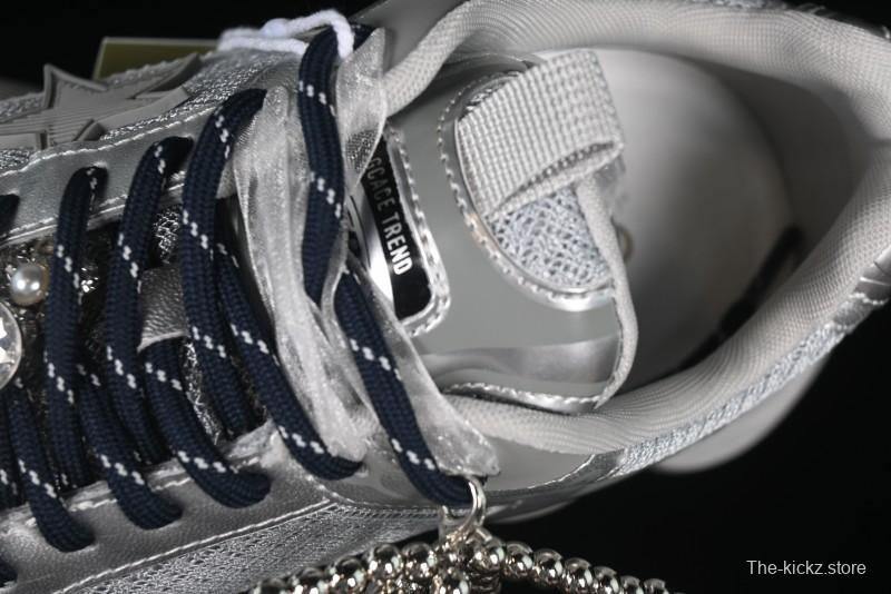 GG-CC Star Same Style Lace-up Hollow Out Dad Shoes with 5cm Height Increase - G25X269