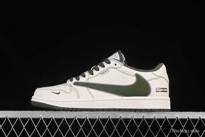 Nike Travis Scott x Fragment Design x Air Jordan 1 Low OG SP AJ1 Collaboration Casual Sneakers - DH0223-333