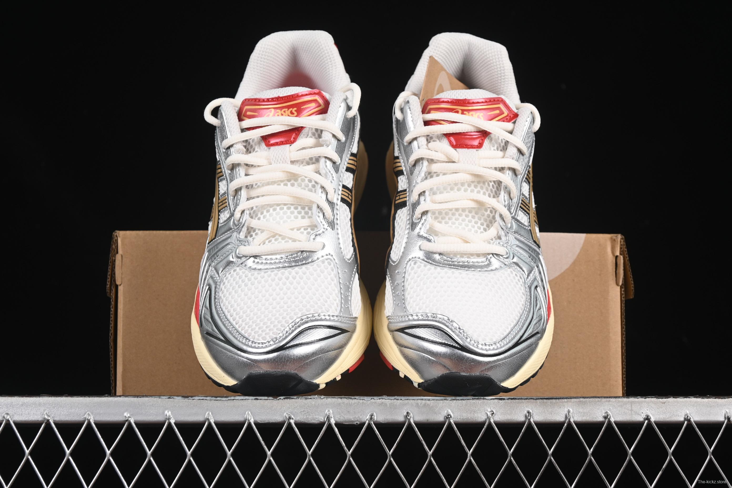 Asics Gel-Kayano 14 Running Shoes with Engineered Elastic Double-Layer Recycled Knit Upper and 3D Visible GEL Cushioning - 1203A692-100