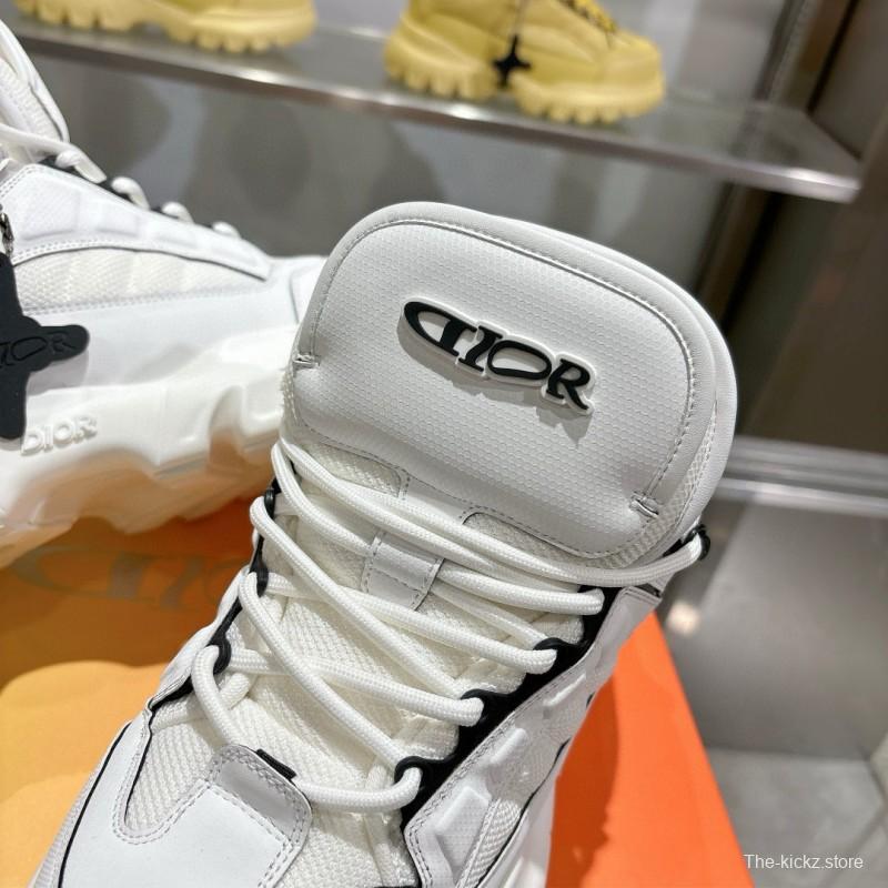 2024 Unisex Dior White Leather Sneakers MJ00380