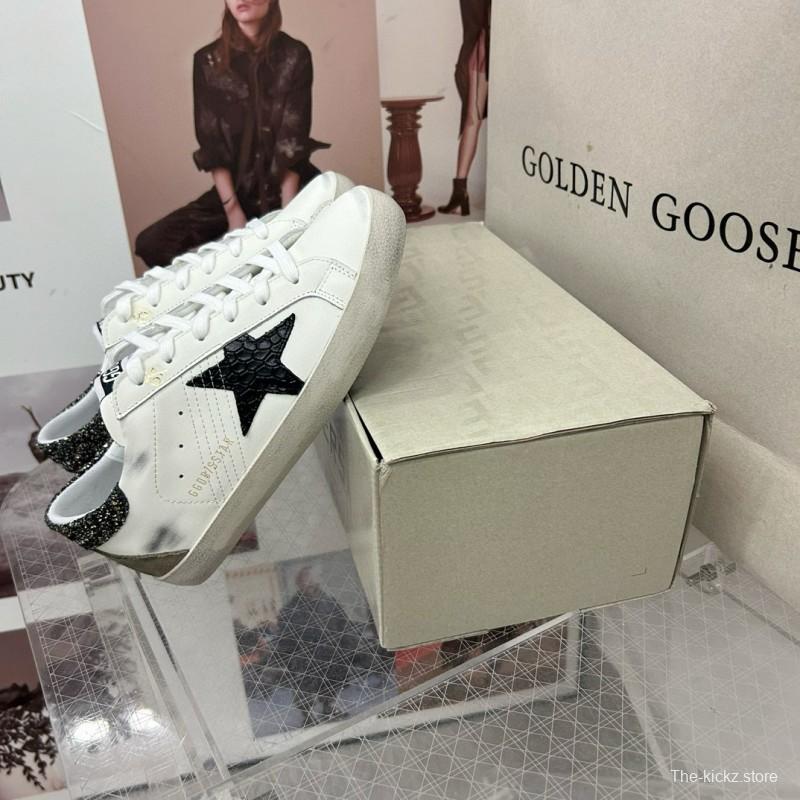2025 Women GGDB White Black Suede Leather Sneakers MJ00260