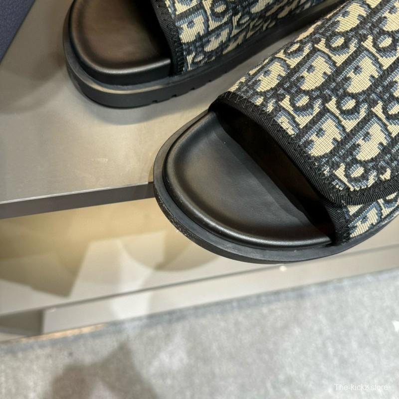 2024 Slippers Dior Black Canvas Slippers MJ00180