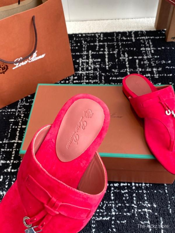 2025 Slippers LP Red Suede Slippers