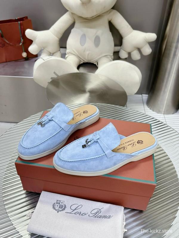 2024 Slippers LP Light Blue Suede Loafer MJ00270