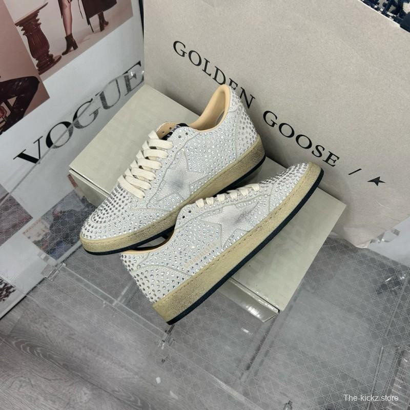 2024 Unisex GGDB White Crystal Leather Sneakers MJ00260