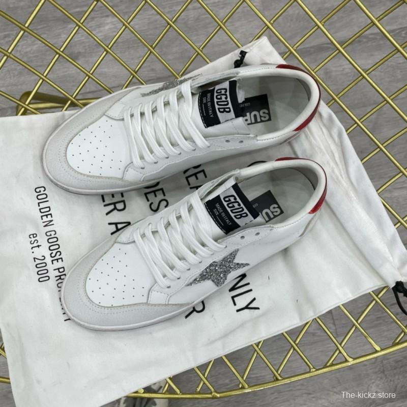 2024 Unisex GGDB White Grey Red Leather Low Top Sneakers MJ00260