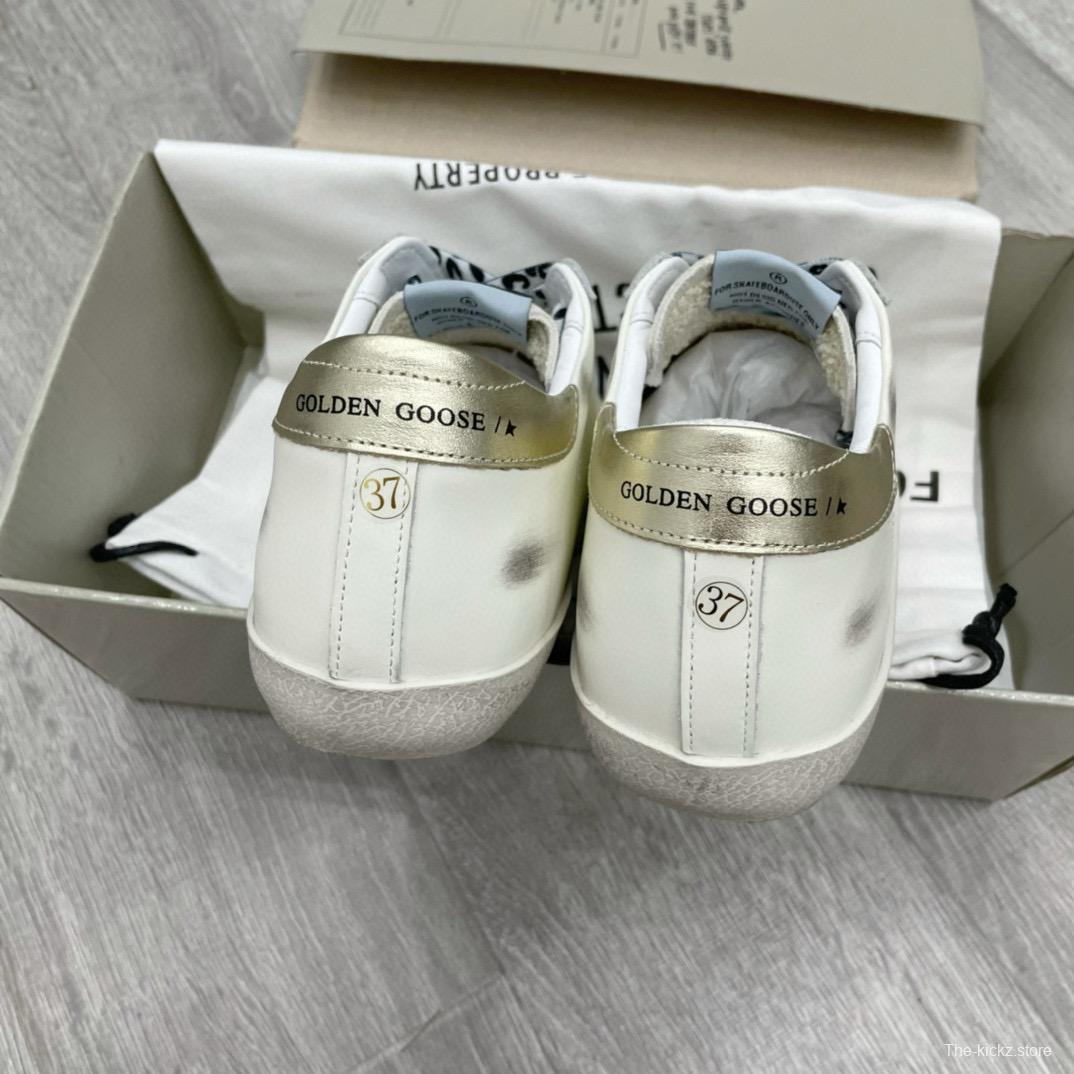 2025 Women GGDB White Pink Leather Sneakers Glitter Star