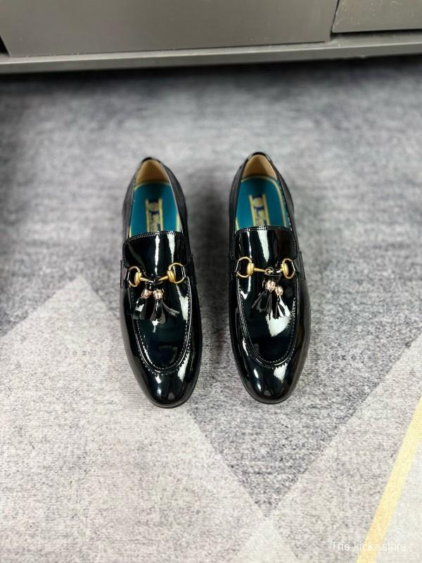 2024 Men Gucci Black Leather Loafer MJ00280