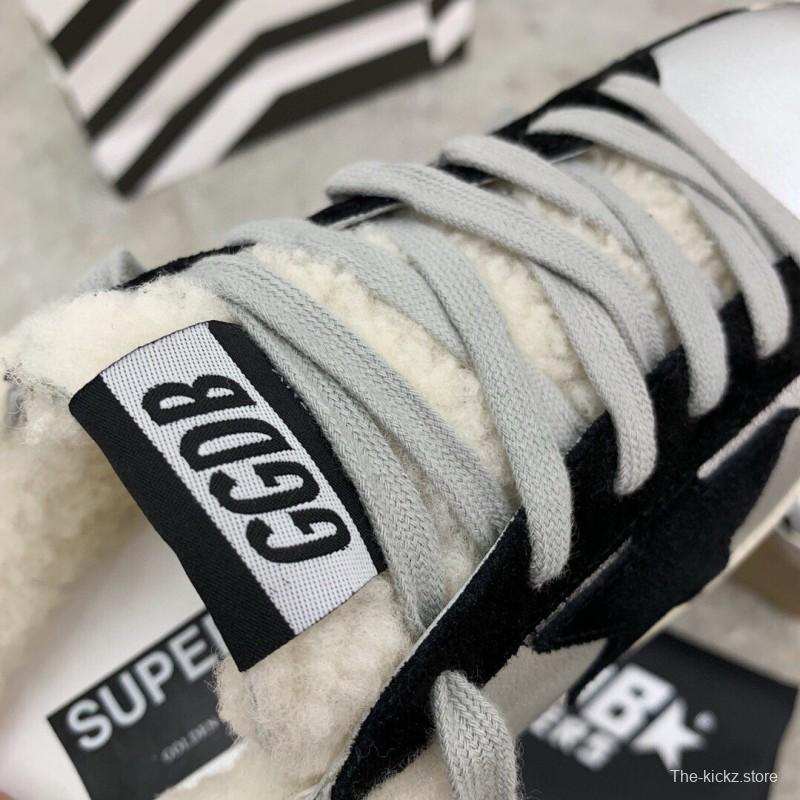 2024 Slippers GGDB White Black Leather Shearling Slippers MJ00280