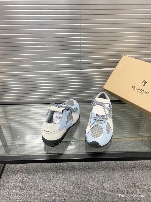 2025 Women Puma Light Blue White Oxford Leather Breathable Sneakers KFY00280