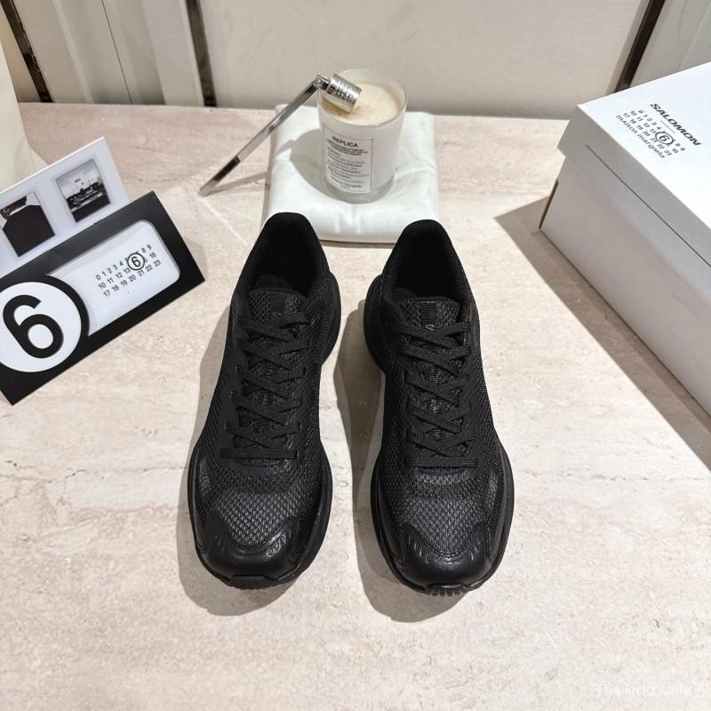 2025 Unisex MM6 Maison Margiela Black Polyester Polyurethane Rubber Road Running Shoes Spectur 2 KFY00330