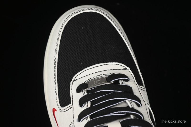 Nike Air Force 1'07 Low Black White Triple Swoosh Casual Sneakers - SC9207-537