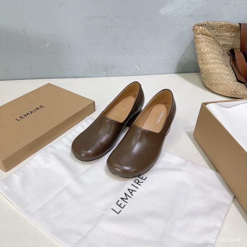 2025 Women Lemaire Brown Leather Loafers