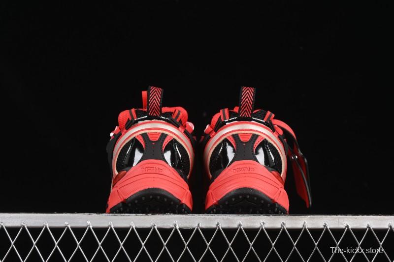 Off-White Be Right Low-Top Lifestyle Casual Shoes in Black Red