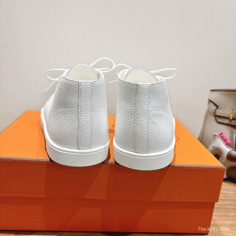 2025 Unisex H White Leather Classic Boots AS00380