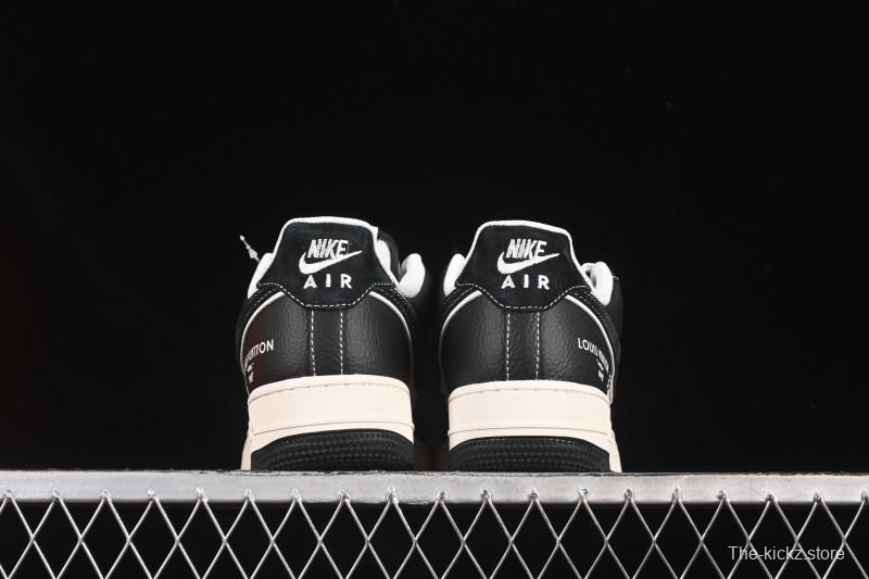 Nike Air Force 1 '07 Low LV Collaboration Black Leather Casual Sneakers - YX5066-349