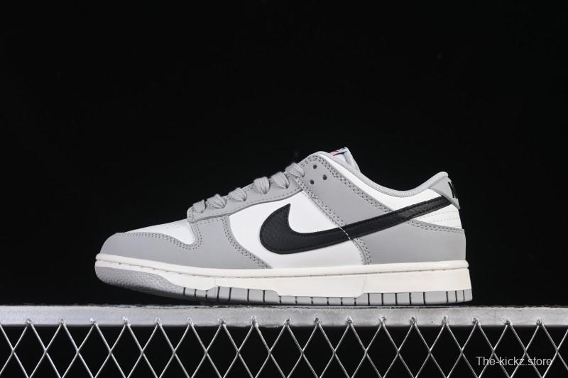Nike SB Dunk Low White Black Grey Low-Top Casual Skate Shoes - IB3079-101