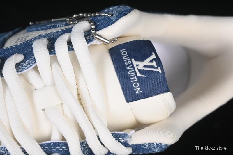 Nike Air Force 1 '07 Low LV Collaboration White Navy Blue Casual Sneakers - YF9511-813