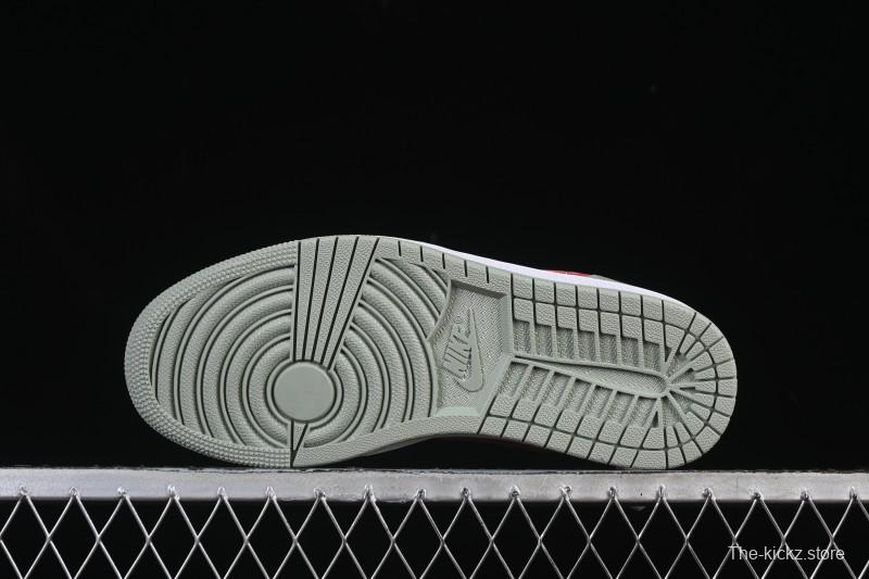 Nike Air Jordan 1 Low AJ1 White Green Red Low-top Casual Skate Shoes - 553558-133