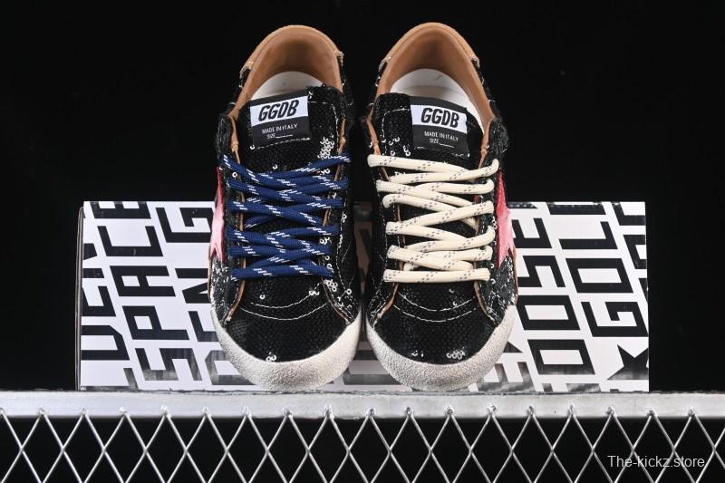 Golden Goose True Star Distressed Leather Sneakers - GGDB