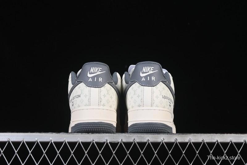 Nike Air Force 1 '07 Low LV Collaboration Beige Black Woven Label Casual Sneakers - CX5050-Y08