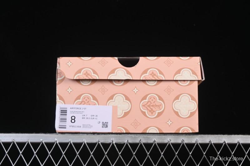 Nike Air Force 1 '07 Low Casual Sneakers in White Navy Blue - YF9511-816