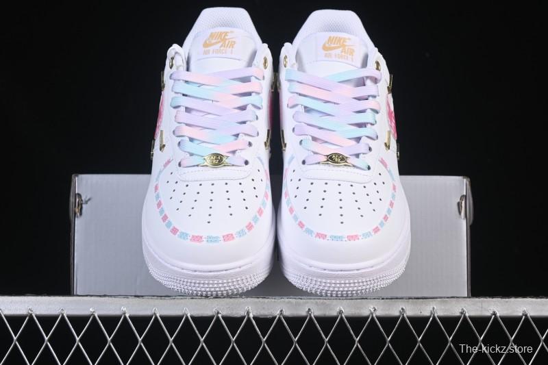 Nike Air Force 1'07 Low Four Hook Rainbow Cake Casual Sneakers - ZH0316-115