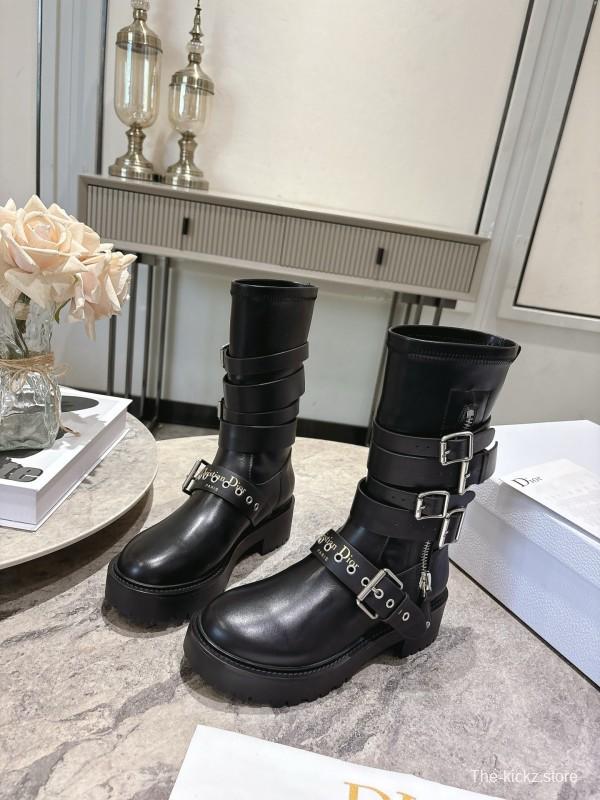Dior 2025/SS Punk Style Strap Ankle Boots - KFY00470
