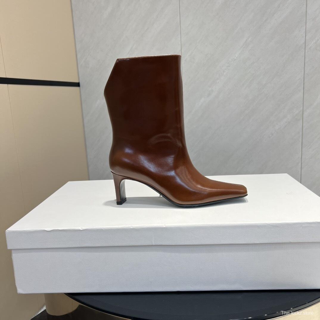 Khaite 2025/SS Square Toe Slip-On Ankle Boots - KFY00390