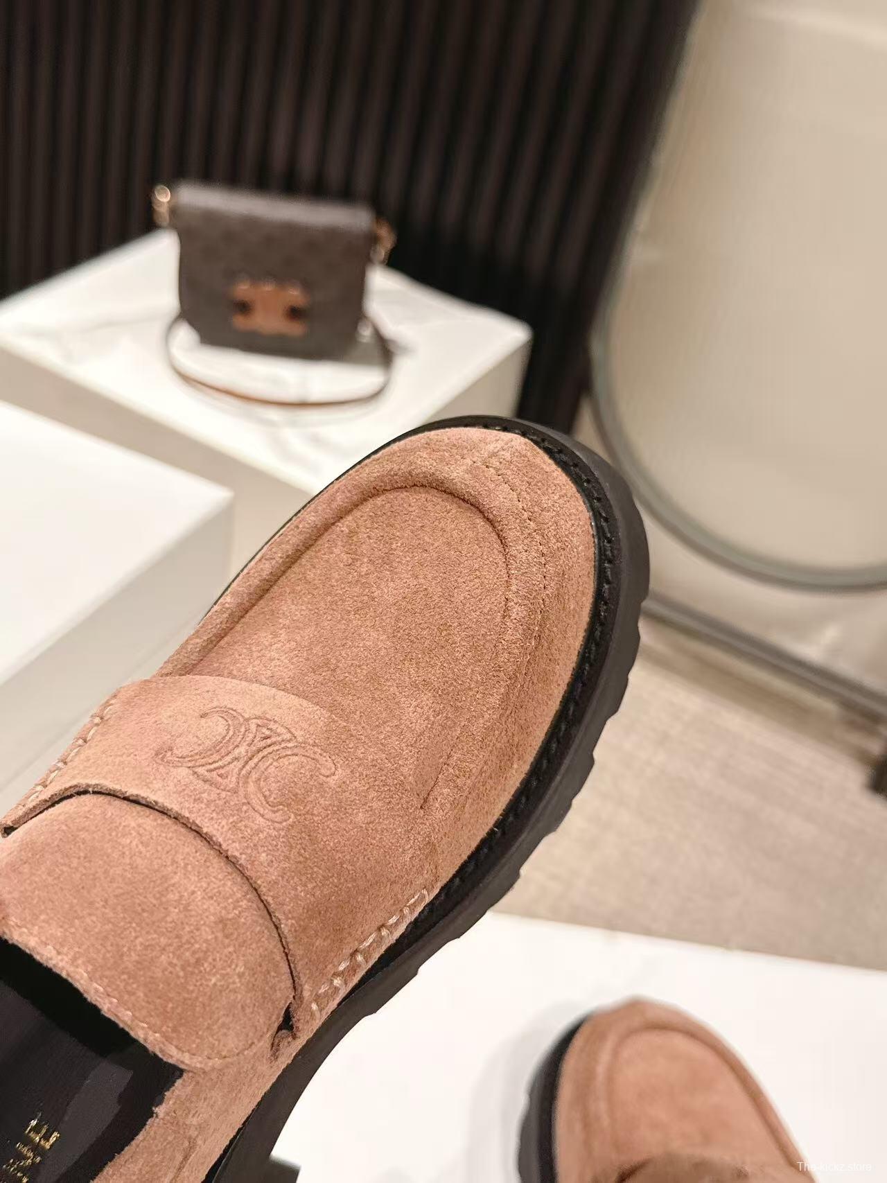 CELINE 2025/SS Fall Winter Latest Runway Lisa Same Style Platform Loafers - LY00300