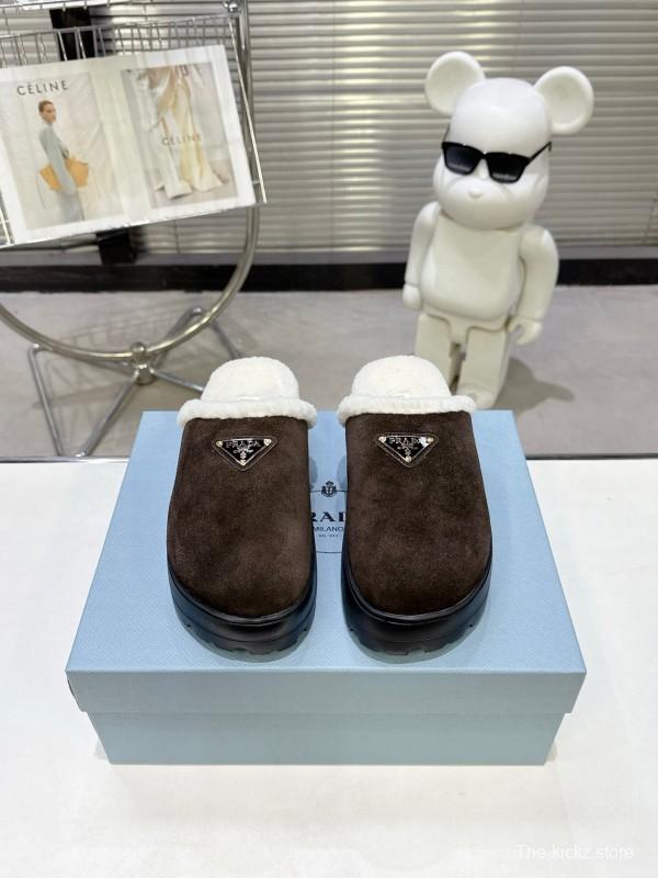 Prada Spring-Summer 2025 Premium Fur Slippers - KFY00280