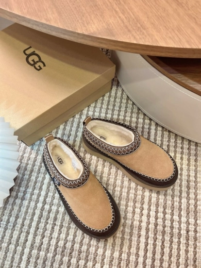 UGG Ethnic Tazz Series Thickened Height-Increasing Slip-On Fur Shoes - MJ00220