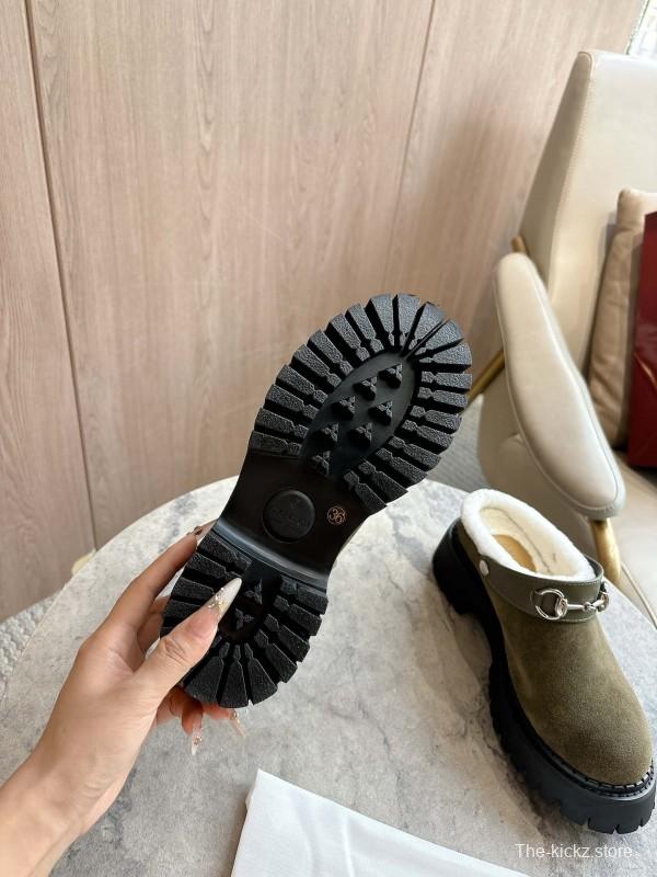 Hermès Teddy Wool H Slippers Flat Sole Fur Slides - LY00260/230