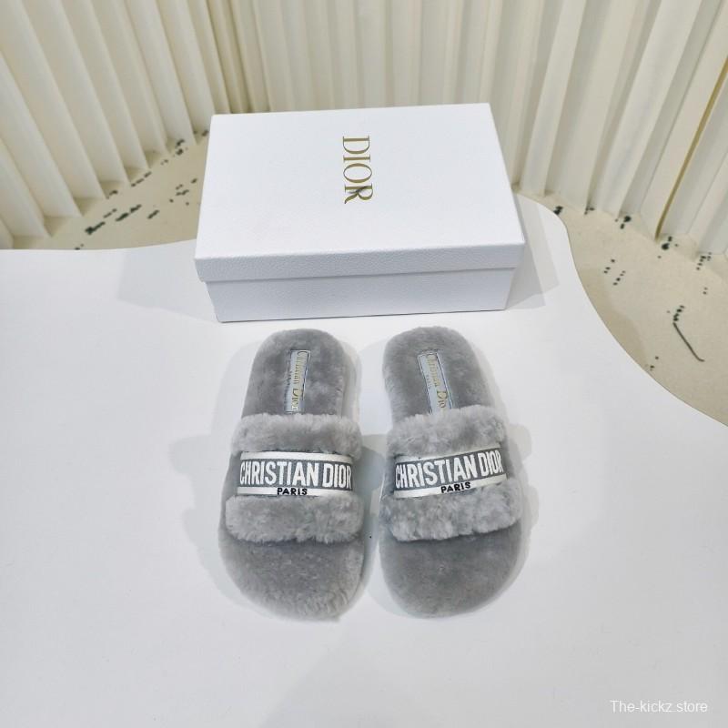 Dior Metal Buckle Wool Slippers Collection - LY00280