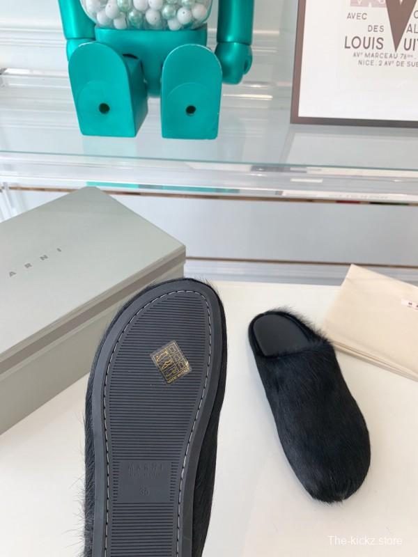 Marni 2025/SS Mule Shoes with Pony Hair - LY00
