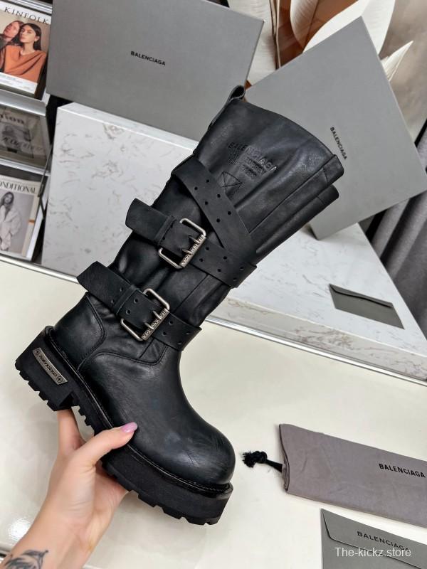 Balenciaga Paris 25FW Venom High-Top Boots Punk Style Motorcycle Ankle Boots 15 Inch - LY00520