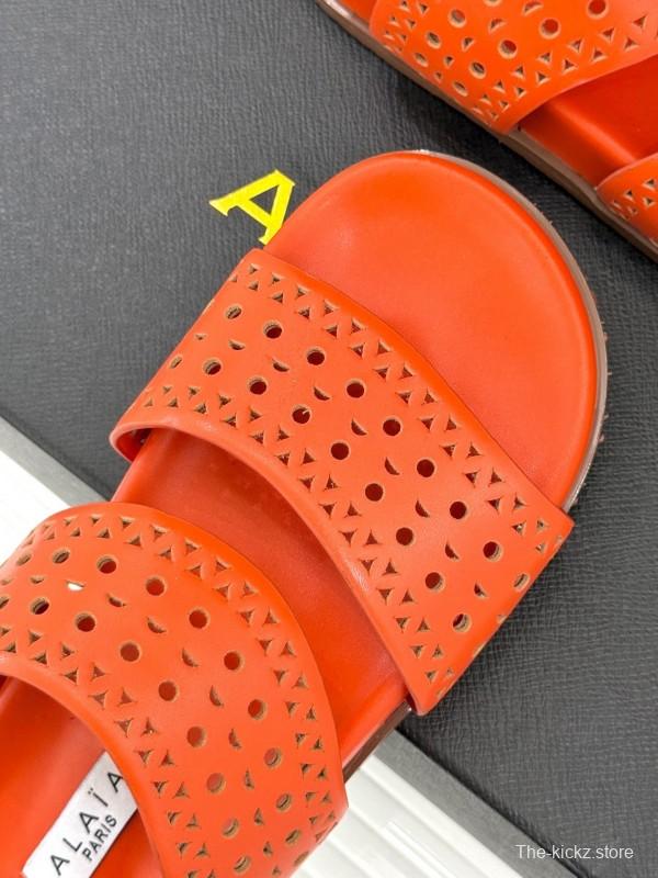 Alaia Spring Summer 2025 Laser-Cut Openwork Casual Sandals - KFY00260