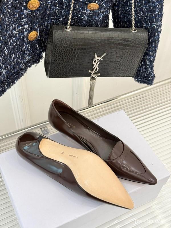 The Row 2025 SS Kitten Heel Pointed Toe High Heels - KFY00320