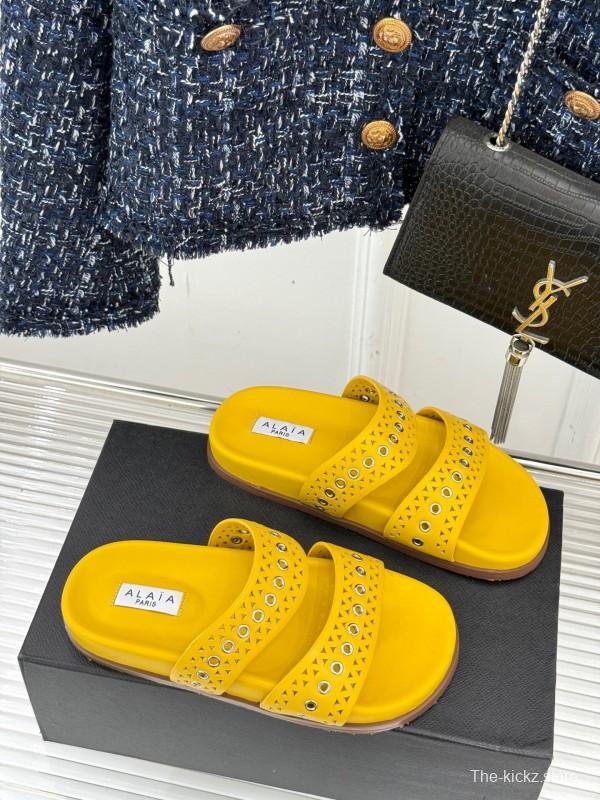 Alaia 2025SS Hollow-Out Casual Sandals - KFY00260