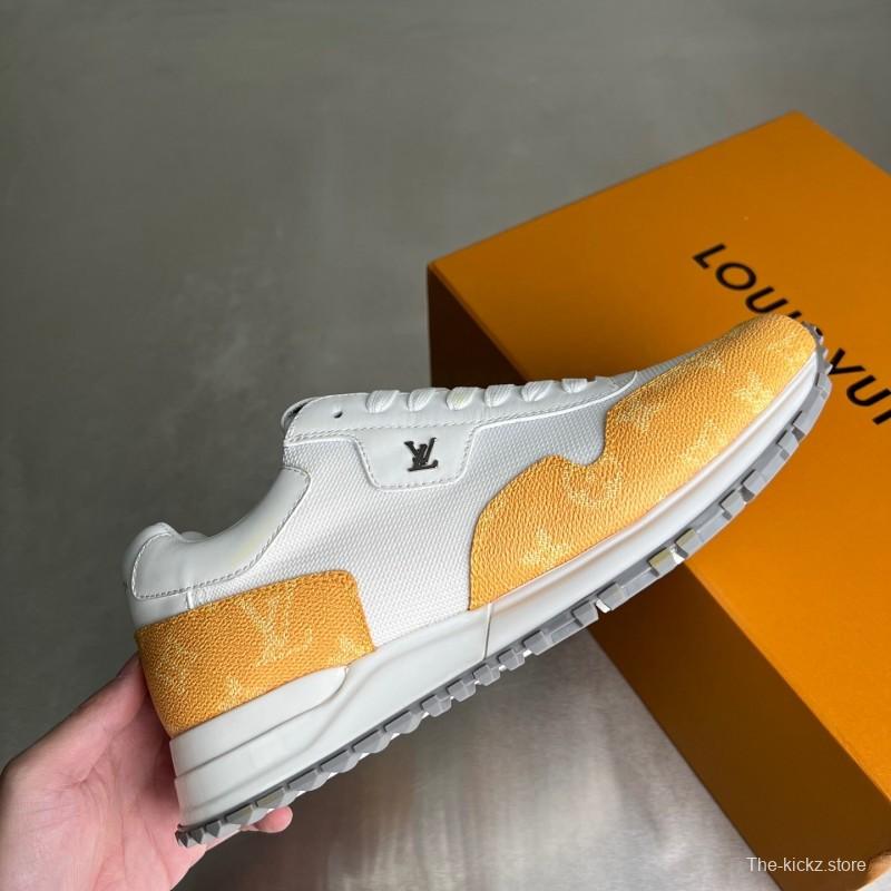 Lv Run Away Calfskin Leather Round Toe Lace-Up Low Top Casual Shoes Men's - YC