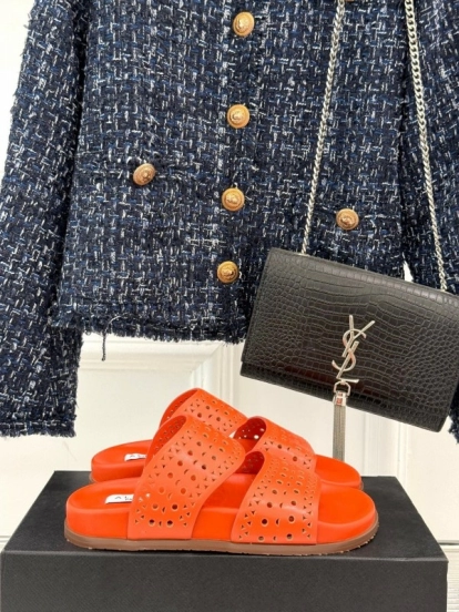 Alaia Spring Summer 2025 Laser-Cut Openwork Casual Sandals - KFY00260