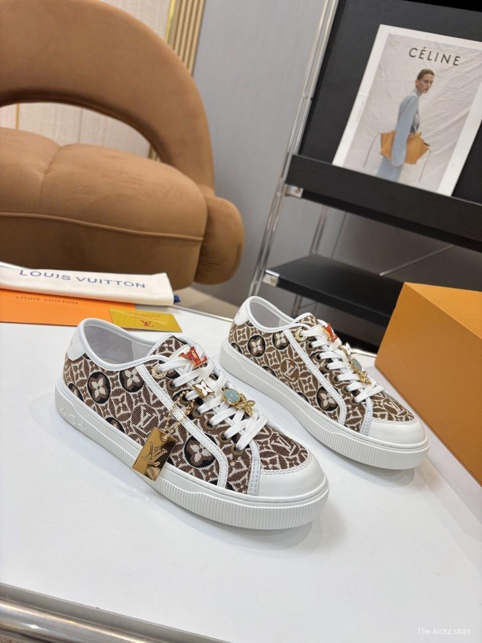 Louis Vuitton Lagoon Series Thick Sole Denim Monogram Skate Sneakers - AS00300